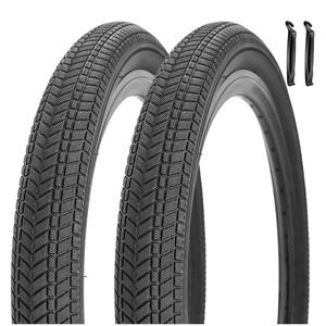 2 Pack 14 Inch Bike Tires 14x2.125 Folding Bicycle Tires for Kids Bikes Black